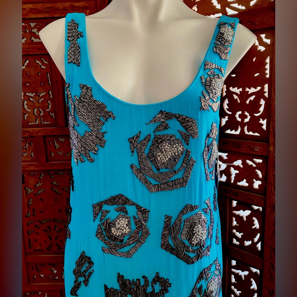 Mark & James for Badgley Mischka Beaded Tank Dress Size Small